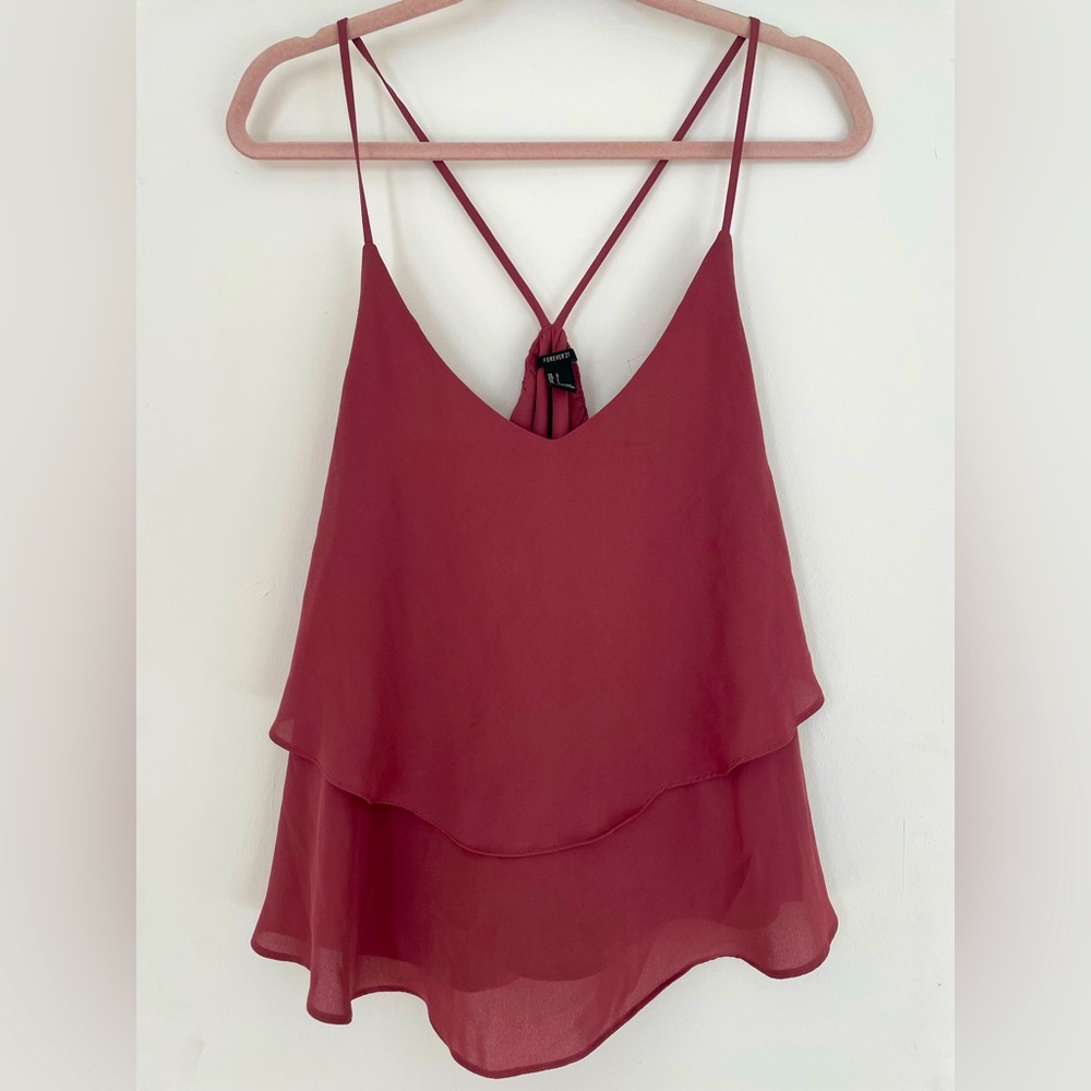 Forever 21 burgundy summer shirt